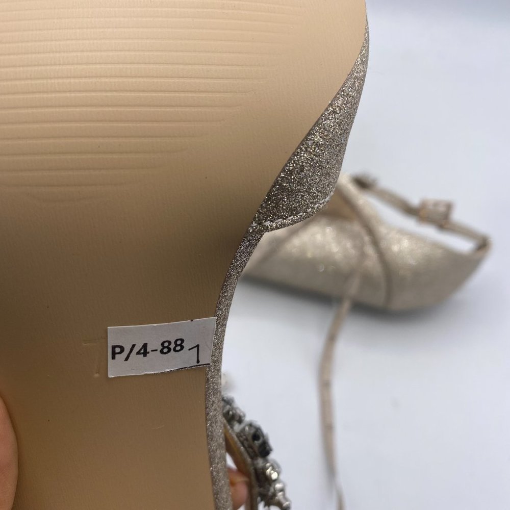 FSJ T-Strap Open Toe Sandals Rhinestones - Picture 10 of 10